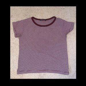 Burgundy striped top
